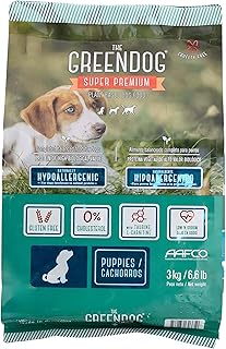 3 kg bag of The Green Dog Super Premium hypoallergenic grain free puppy food