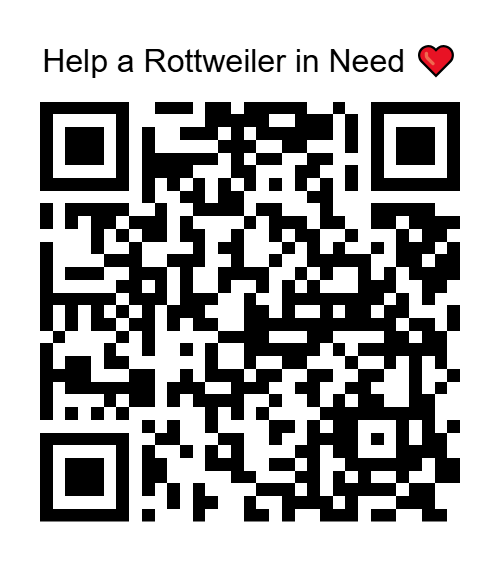 PayPal QR code to donate to Help a Rottweiler in Need