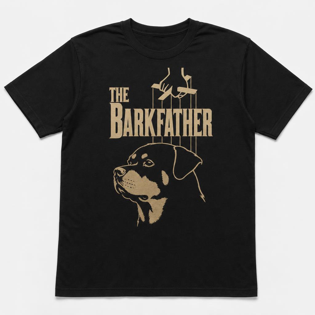 The Barkfather Godfather inspired Rottweiler unisex classic tee front view